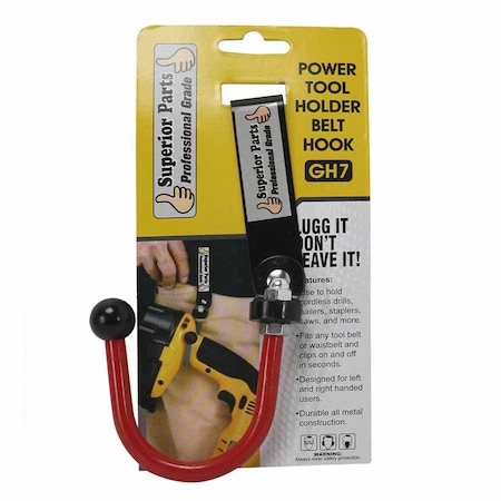 Superior Parts Hook Drill / Power Tool Holder with Metal Clip Belt Replaces Bigg Lugg BL1 GH7